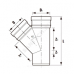 Тройник ПВХ коричневый Дн110х110х45° б/нап в комплекте (120/10) Ostendorf 220300