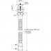 Труба для мойки гибкая 1 1/2"х40/50 L=850мм с выпуском Орио А-3017