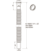 Труба гибкая 1 1/4"х32 L=650мм с латунной гайкой (хром) Орио АС-1018М