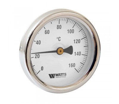 Термометр биметаллический ТБ63/50S с погружной гильзой Дк63 L=50мм кл.т.2,5 G1/2" 160C (50) Watts 10005806(03.01.053)