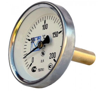Термометр биметаллический ТБП-Т осевой Дк100 L=50мм кл.т.2,5 120C (24) ЗаводТеплИзд