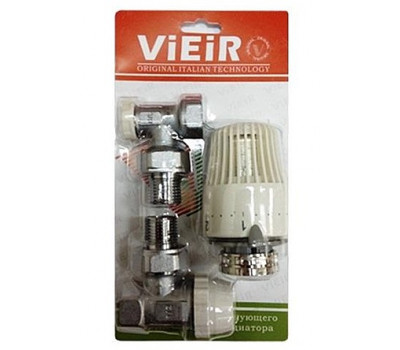 Комплект бок/подкл Ду15 угл (клап+зап+терм.элем) VIEIR VR310