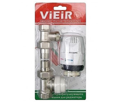 Комплект бок/подкл Ду15 прям (клап+зап+терм.элем) VIEIR VR312