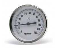 Термометр биметаллический Т100 осевой Дк100 1,0МПа L=50мм кл.т.2,5 с погружной гильзой G1/2" 120C (32) Watts 10006066(03.03.040)