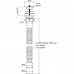 Труба для мойки гибкая 1 1/2"х40/50 L=850мм с выпуском Орио А-3017