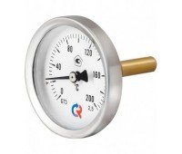 Термометр биметаллический БТ-31.211 осевой Дк63 L=46мм кл.2,5 с защит.гильзой G1/2 160C (100) Росма 00000002412