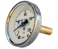 Термометр биметаллический ТБП-Т осевой Дк100 L=50мм кл.т.2,5 120C (24) ЗаводТеплИзд